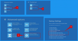 Safe Mode - Applying the troubleshooting options