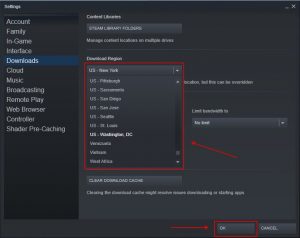 Steam Download Region