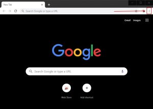Google Chrome drop menu click