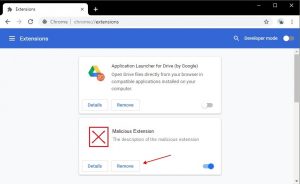 Google Chrome Extensions Remove