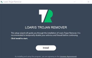 Installation de Loaris Trojan Remover