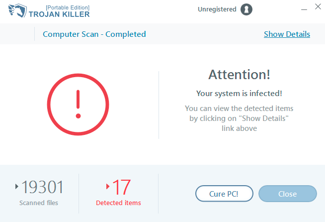 تقرير فحص Trojan Killer