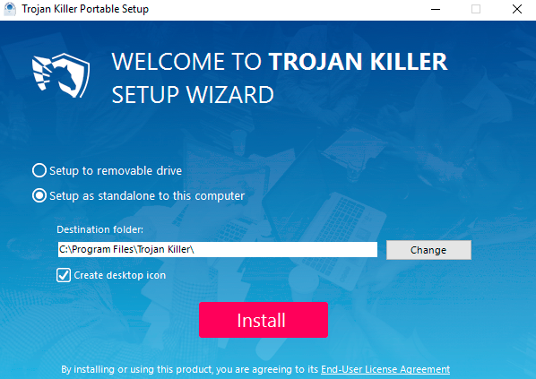 Présentation de la configuration de Trojan Killer