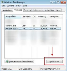 Windows 작업 관리자 - 프로세스 종료