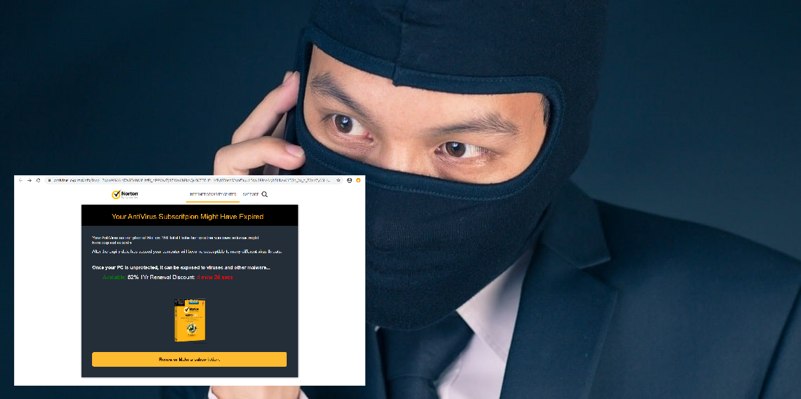 norton antivirus scam text